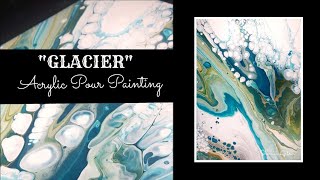 "Glacier" ~ BEAUTIFUL Pearl Pour with LARGE ORGANIC CELLS 😲 Acrylic Pour Painting / Fluid Art #(118)