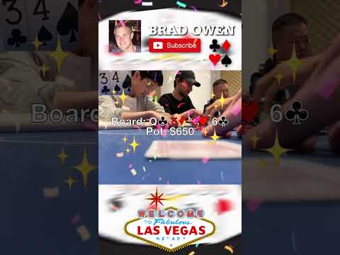 HUGE Bomb Pot Double-Up WIN! Las Vegas Poker!  #poker #pokerstrategy