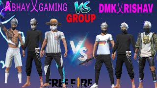 Free fire 🔥Custom CS Team DG ABHAY.GAMING vs RISHAV ll squad vs squad Hwkbadg99 all team ll