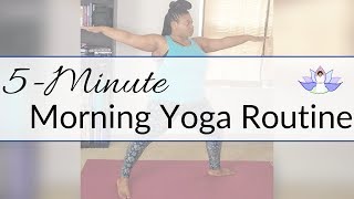 5-Minute Morning Yoga Routine | Yoga with This Curvi Yogi