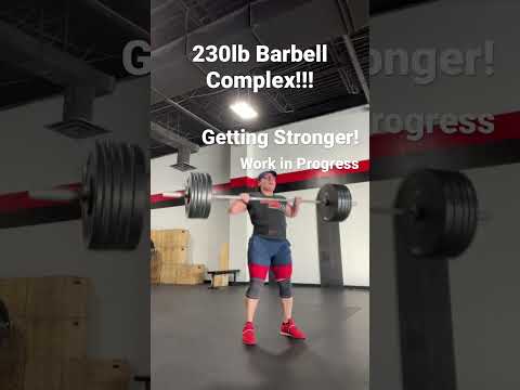 230lb Barbell Complex! #fitness #gym #strength #weights #crossfit #hardwork #weightlossjourney