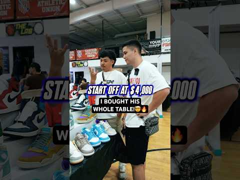 Buying His Entire Table… 😳🔥 #sneakers #shoes #business #customer #reseller