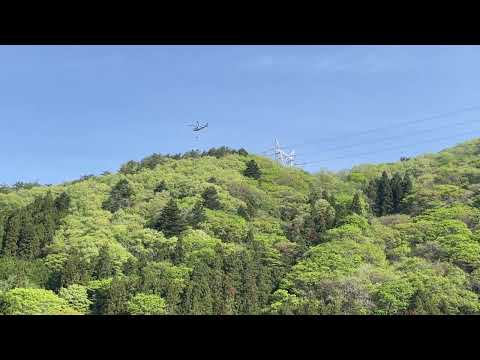 消火活動が続く群馬・上野村の山林火災（2024年4月29日撮影）