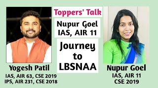 Toppers' Talk- Journey to LBSNAA - Nupur Goel (IAS, AIR 11, CSE 2019)