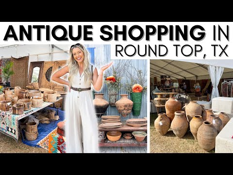 SHOPPING FOR ANTIQUES AT AMERICA'S LARGEST ANTIQUE FAIR!! || ROUND TOP TEXAS VLOG || VINTAGE DECOR