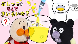 赤ちゃんアンパンマンのおしっこはなんで黄色いの？その秘密を探そう！| 絵本 読み聞かせ アンパンマン アニメ お世話