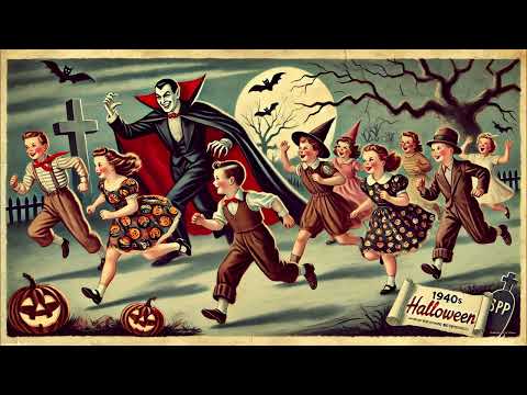 Retro, Vintage Halloween Music: The Vampire in the Woods - Classic 1940s Jazz - Halloween Story