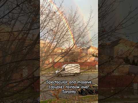 Spectacular and massive double rainbow over Toronto #rainbow #naturelovers #weather