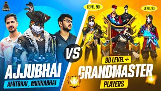 6 PRO 96 LEVEL+ GRANDMASTER PLAYER VS AJJUBHAI AMITBHAI AND MUNNABHAI CS GAMEPLAY | GARENA FREE FIRE