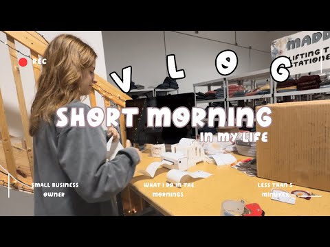 Short Morning Vlog Day In the Life of a 23 Year Old Small Business Owner ( asmr, no music, calming )