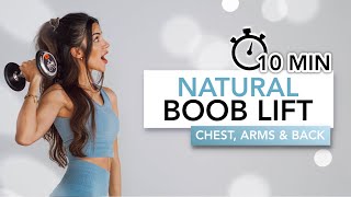 10 MIN NATURAL BOOB LIFT (Chest, Arms & Back) | Göğüs Dikleştirme Egzersizleri | Eylem Abaci