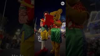 Disney Christmas parade elf goes viral for silly antics #Shorts