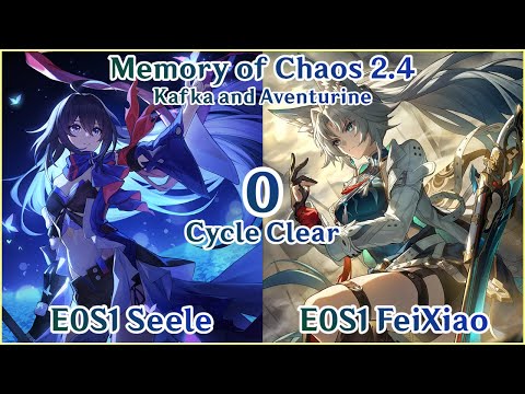 【HSR】MoC 2.4 Floor 12 - E0S1 Seele x E0S1 FeiXiao 0 Cycle Clear Showcase | Patch 1.0 & 2.5 Hunt Unit