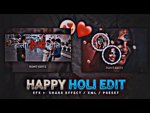 Happy Holi Alight Motion Video Editing | धुलीवंदन स्टेटस एडिटिंग Trending Video editing ROHIT EDITS