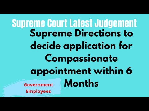 #scjudgement #latestjudgement compassionate appointment/ Supreme Directions/to decide within 6 month