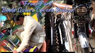 Front Fork Boots Gators Covers Rubber #motercycledecoration#bikemodificationaccessories