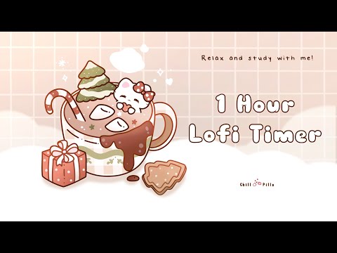 1 Hour - Relax & study with me Lofi | Christmas kitty #timer #1hour #1hourloop #lofi #relaxing #calm