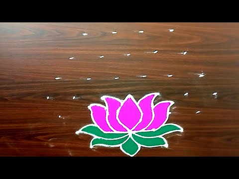 New year rangoli designs 2025/7dots rangoli designs/New year muggulu/kolam designs/lotus rangoli