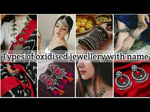 Types of oxidised jewellery with names • Earrings, necklace, bangles, nose pin • Junk jewellery list