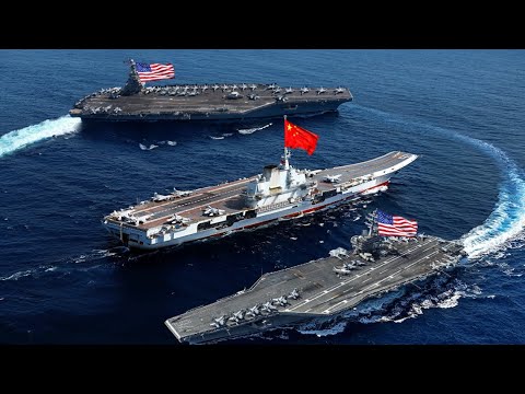 Chinese Navy Ship SURROUNDED by US Aircraft Carriers, Then THIS Happened...