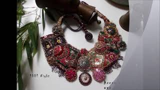 Bohemian yarn and fabric jewelry - Accessories Lilit