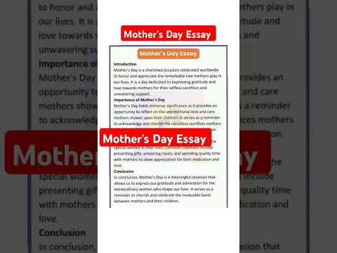 🔴 Essay On Mother's Day | Mother's Day Essay | Mother's Day | Essay On Mother's Day In English