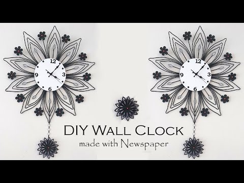 How to make a Wall clock with Newspaper l l Best out of waste