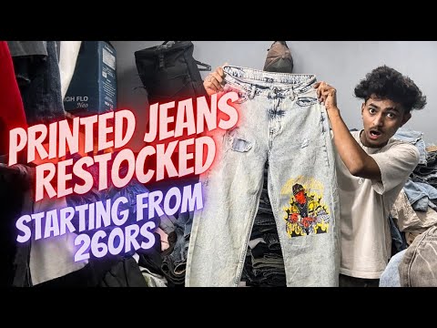 🔥 260rs से शुरू Anime printed jeans | thrifted denim jeans | how to start thrift store | thriftindia