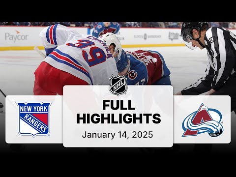 NHL Highlights | Rangers vs. Avalanche | January 14, 2025