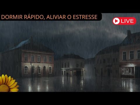 🔴TEMPESTADE NOTURNA Constante, CHUVA e TROVOADAS para Dormir Rápido. ALIVIAR o Estresse💤