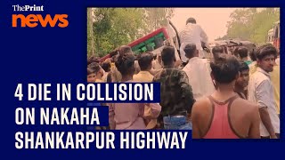 Four die after bus collides with mini vehicle on Nakaha Shankarpur Highway