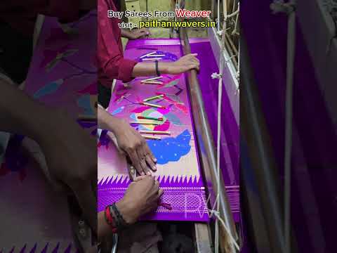 Making of Silk Paithani Saree Designs #making #silk #paithani #saree #art