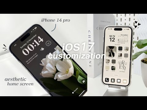 iOS 17 AESTHETIC CUSTOMIZATION 🌱☁️ | custom iphone theme, widgets, icons tutorial