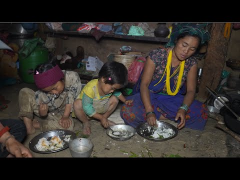 Nepali village || Cooking greens in the village