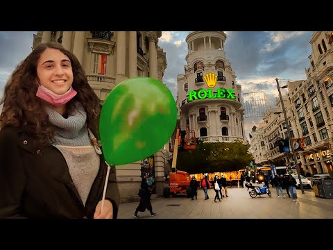 MADRID, GRAN VIA — Spain (España) Narrated Madrid Walk Tour【4K】🇪🇸