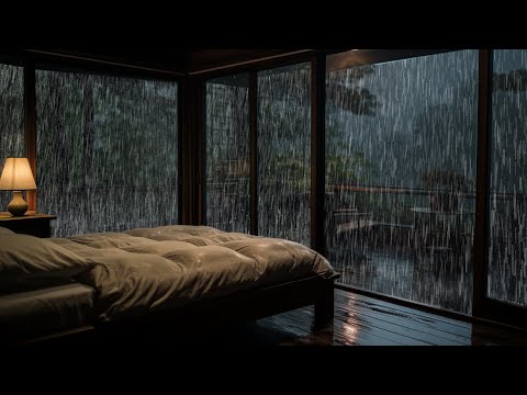 It's time to lie down and relax in the warm bedroom | Soothing Rain Sounds for Sleeping