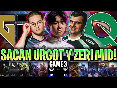 SACAN URGOT Y ZERI MID EN LA MEJOR PARTIDA!😱 | GEN vs FLY Game 3 CUARTOS DE FINAL WORLDS 2024 LVP