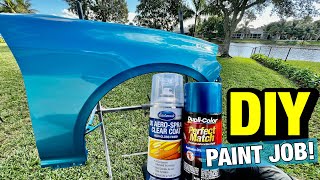 Professional BACKYARD Paint-Job Using Only Spray Cans!