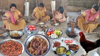 Desi Chicken curry Cooking | Tomato Chutney | Village Bengali cooking | Assam village cooking