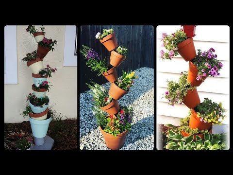 Gorgeous Garden Plant Pot Tower Ideas - Home Decoration