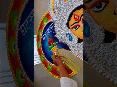 Durga maa Navratri Rangoli | Diwali vibes