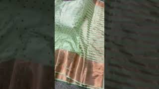 Banarasi silk saree with zari work #banarasi #banarasisareelove #handloomindia #sareeusa #banaras