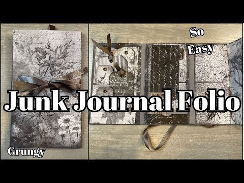 GRUNGY JUNK JOURNAL FOLIO * SO EASY!