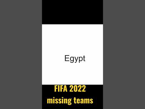 FIFA 2022 missing teams #fifa22 #soccershorts #qatar2022 #football #ronaldo #neymar #mbappe #shorts