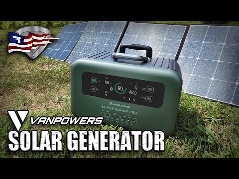 2000W Portable Solar Generator / Vanpowers Super Power Pro 1500