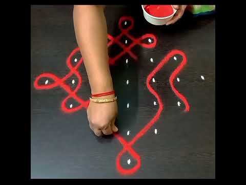 easy sikku Kolangal | #simplemelikalamugguluwithdots #7dotsmelikalamuggulu #beginnerssikkukolam