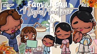 Big Family Fall Night Routine🍂😴*Voiced🔊*| Avatar world