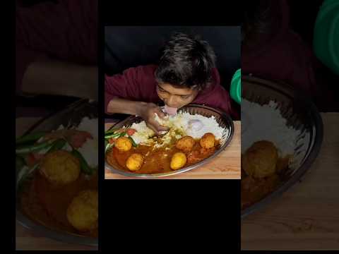 EGG CURRY EATING #shorts #viralshort #reels