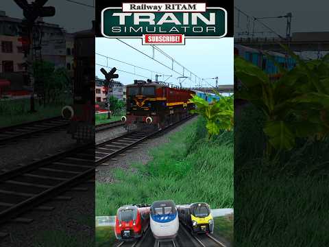 Train Simulator । Humsafar Express with WAG5 Locomotive Fast Crossing । Bumpy Railroad #shorts