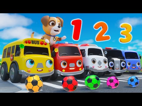 Learns Colors with Cars | Wheels on the Bus | Car Rhymes for Kids | Nursery Rhymes & Kids Songs